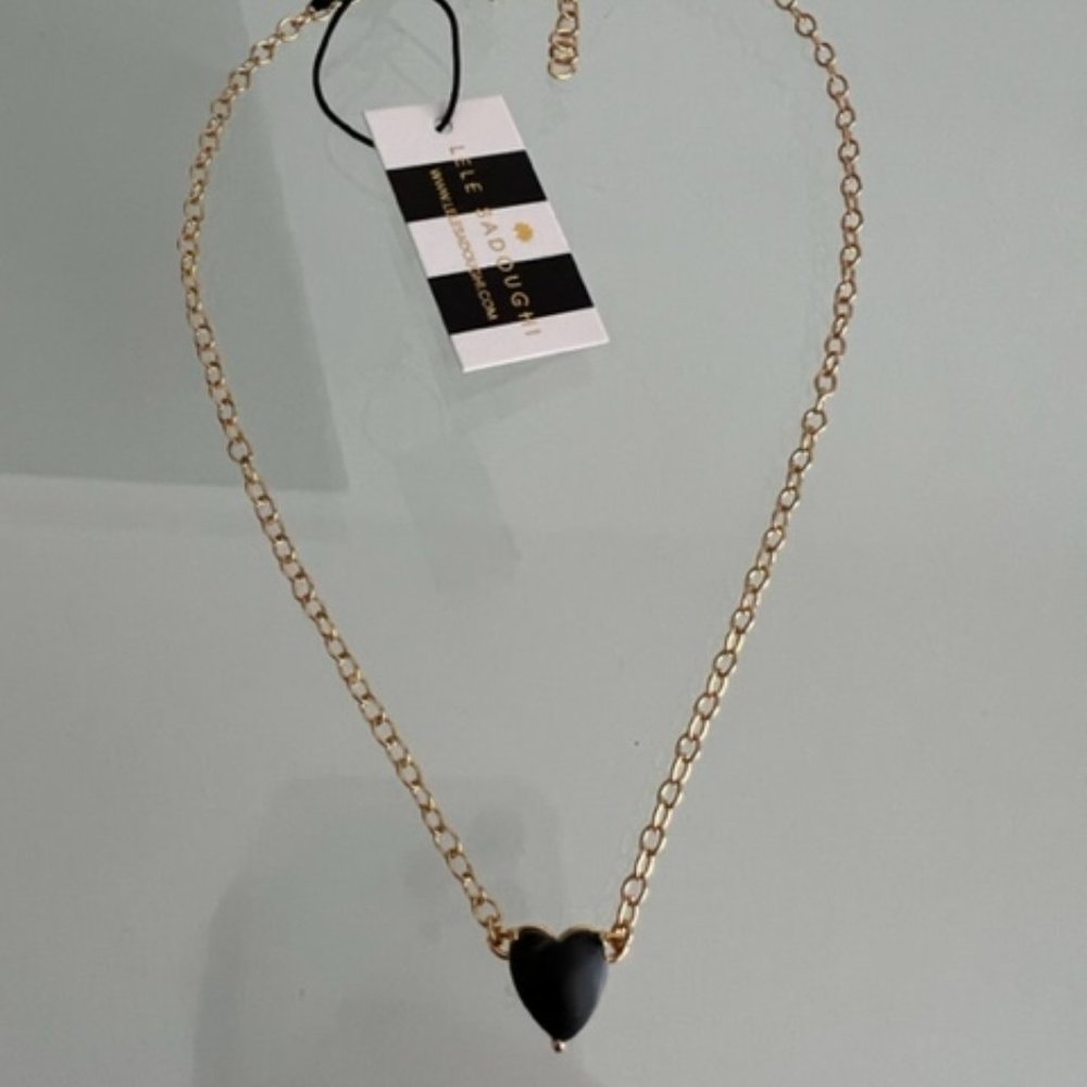 LELE SADOUGHI Jet Ashford Heart Charm Necklace